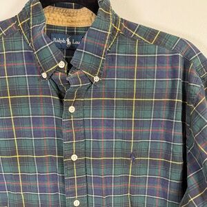 Ralph Lauren‎ Men's Multicolor Plaid Shirt Sz Large
